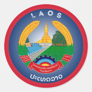 Sticker Rond Emblème du patrimoine du Laos
