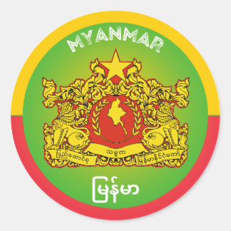 Sticker Rond Emblème du patrimoine du Myanmar