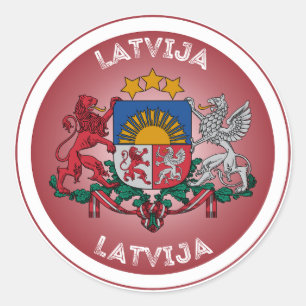 Sticker Rond Emblème du patrimoine letton