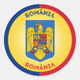 Sticker Rond Emblème du patrimoine roumain