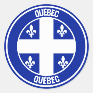 Sticker Rond Emblème du Québec