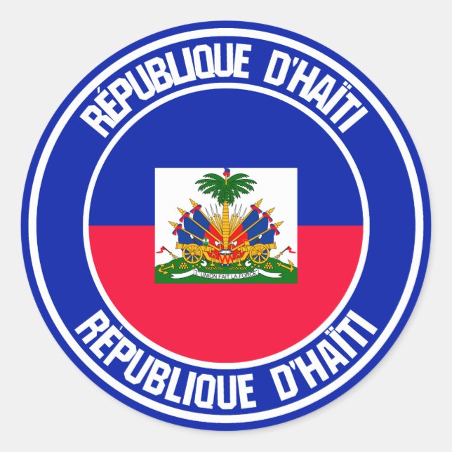 Sticker Rond Emblème du tour d'Haïti (Devant)