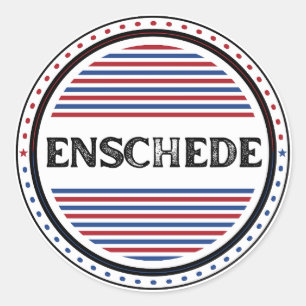 Sticker Rond Emblème Enschede City Pride – Identité néerlandais