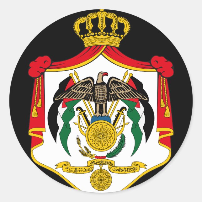 Sticker Rond emblème jordanien (Devant)