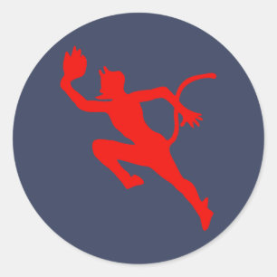 Sticker Rond Emblème Kriegsmarine U-552 - Le diable rouge