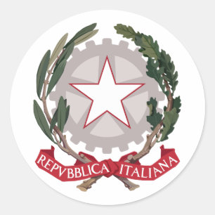 Sticker Rond Emblème national de l'Italie