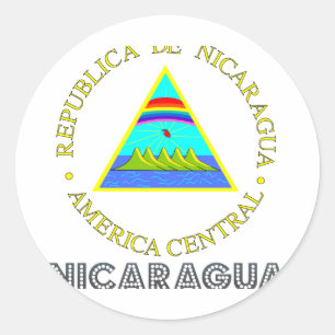 Sticker Rond Emblème nicaraguayen
