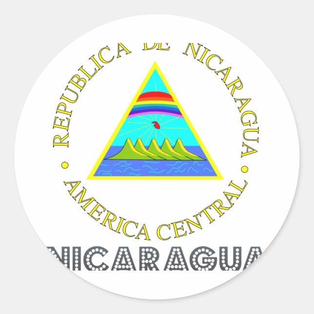 Sticker Rond Emblème nicaraguayen (Devant)