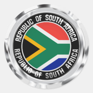 Sticker Rond Emblème rond Afrique du Sud