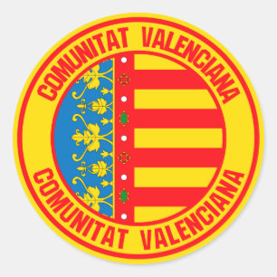 Sticker Rond Emblème rond Comunitat Valenciana