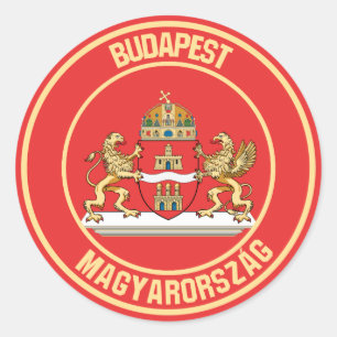 Sticker Rond Emblème rond de Budapest
