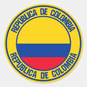 Sticker Rond Emblème rond de la Colombie