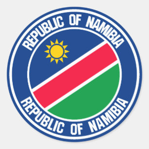 Sticker Rond Emblème rond de la Namibie