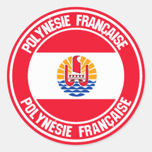 Sticker Rond Emblème rond de la Polynésie française