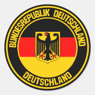 Sticker Rond Emblème rond de l'Allemagne