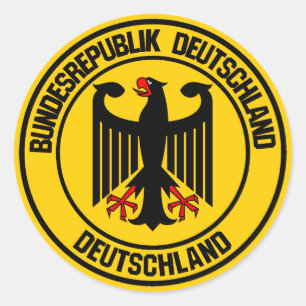 Sticker Rond Emblème rond de l'Allemagne