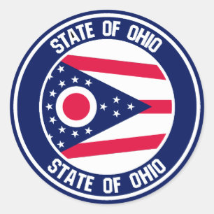 Sticker Rond Emblème rond de l'Ohio