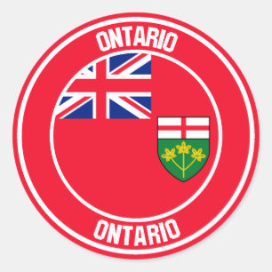 Sticker Rond Emblème rond de l'Ontario