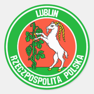 Sticker Rond Emblème rond de Lublin