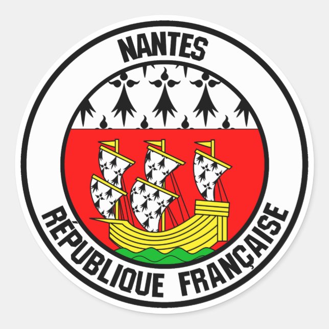 Sticker Rond Emblème rond de Nantes (Devant)
