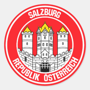 Sticker Rond Emblème rond de Salzbourg