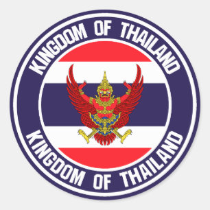 Sticker Rond Emblème rond de Thaïlande