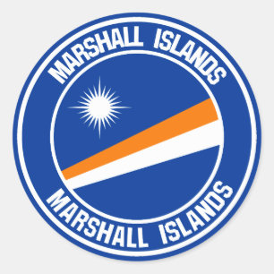 Sticker Rond Emblème rond des Îles Marshall