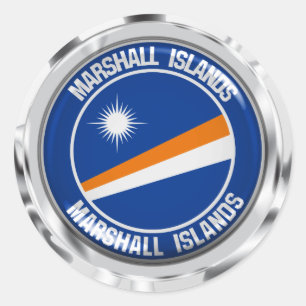 Sticker Rond Emblème rond des Îles Marshall