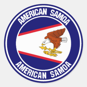 Sticker Rond Emblème rond des Samoa américaines