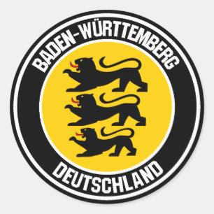 Sticker Rond Emblème rond du Bade-Wurtemberg