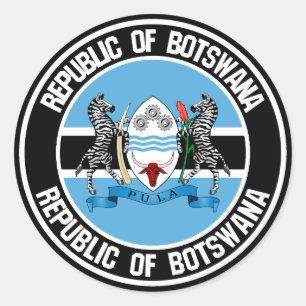 Sticker Rond Emblème rond du Botswana