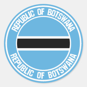 Sticker Rond Emblème rond du Botswana
