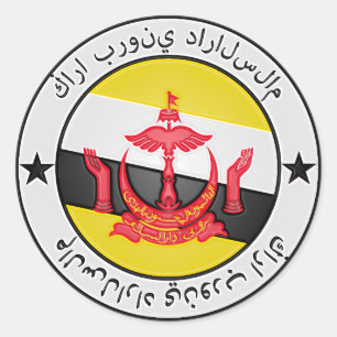 Sticker Rond Emblème rond du Brunei
