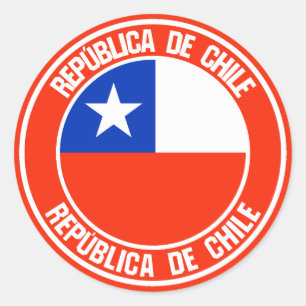 Sticker Rond Emblème rond du Chili