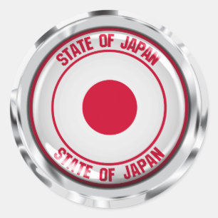 Sticker Rond Emblème rond du Japon