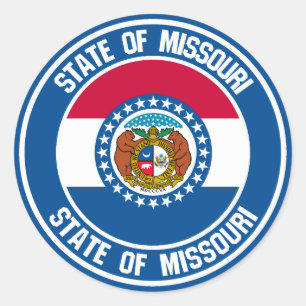 Sticker Rond Emblème rond du Missouri