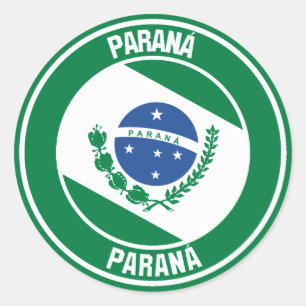 Sticker Rond Emblème rond du Paraná