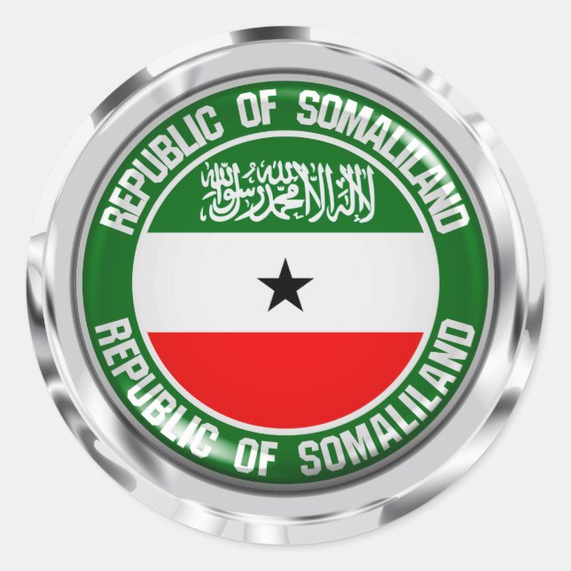 Sticker Rond Emblème rond du Somaliland (Devant)