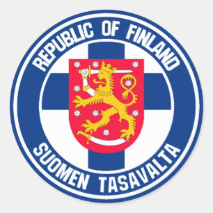 Sticker Rond Emblème rond finlandais