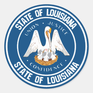 Sticker Rond Emblème rond Louisiane