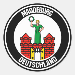 Sticker Rond Emblème rond Magdeburg