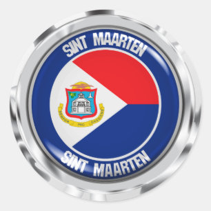 Sticker Rond Emblème rond Sint Maarten
