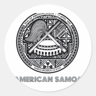 Sticker Rond Emblème Samoan