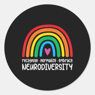 Sticker Rond Embrassez la neurodiversité Sensibilisation sur l'