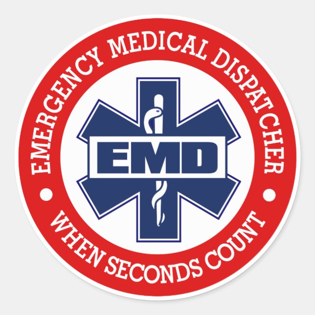 Sticker Rond EMD (Dispatcher Médicale d'urgence) (Devant)