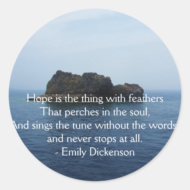Sticker Rond Emily Dickenson CITE Inspirationnelle pour la guér (Devant)