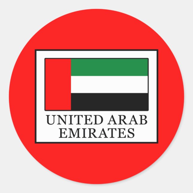 Sticker Rond Émirats arabes unis (Devant)