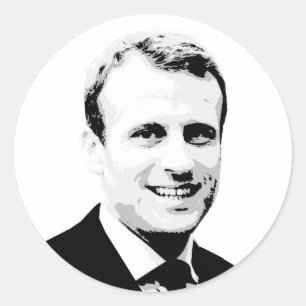 Sticker Rond Emmanuel Macron