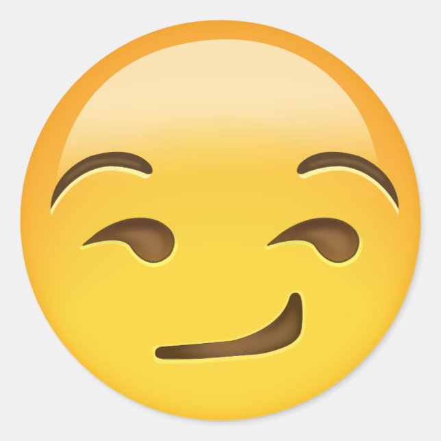 Sticker Rond Emoji au visage souriant (Devant)