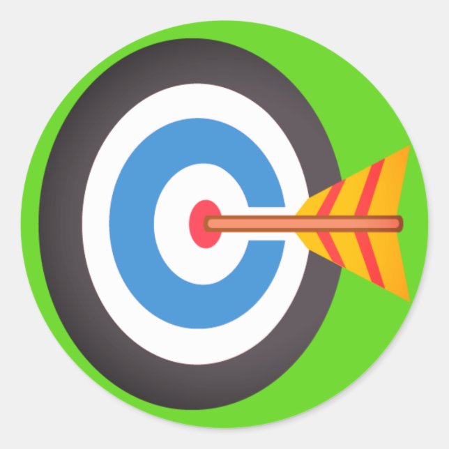 Sticker Rond Emoji Cible De Bow (Devant)